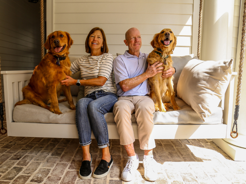 RIchard and Kim Stamper with their dogs